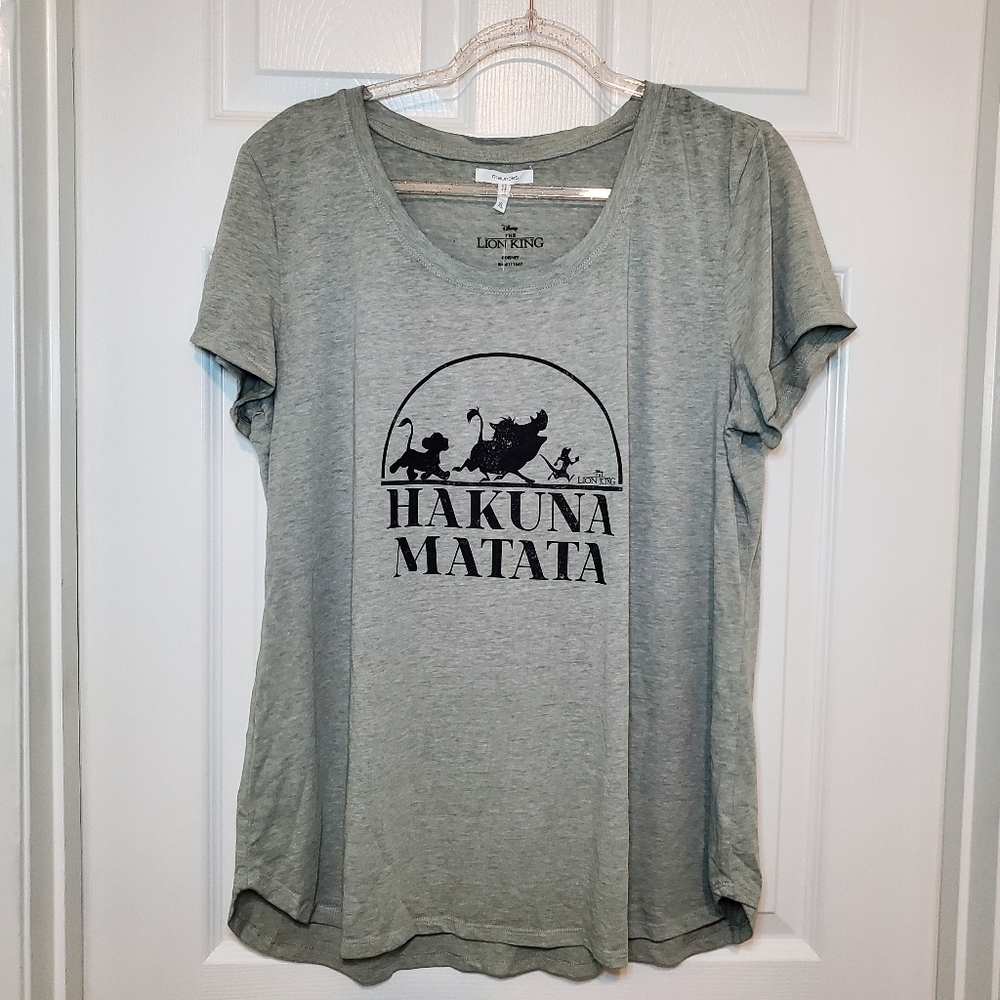 Maurices x Disney The Lion King Green Hakuna Matata Short Sleeve Tee XL